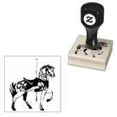 Carousel Horse Rubberstempel (Gestempeld)