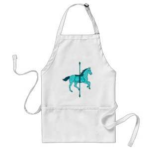Carousel Horse - Turquoise en Aqua Standaard Schort