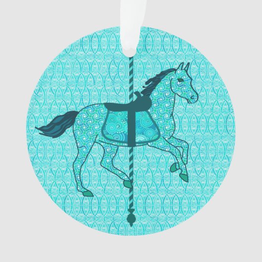 Carousel Horse - Turquoise et Aqua (devant)