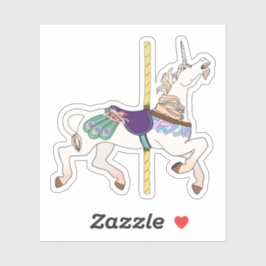 Carousel Horse Unicorn Sticker