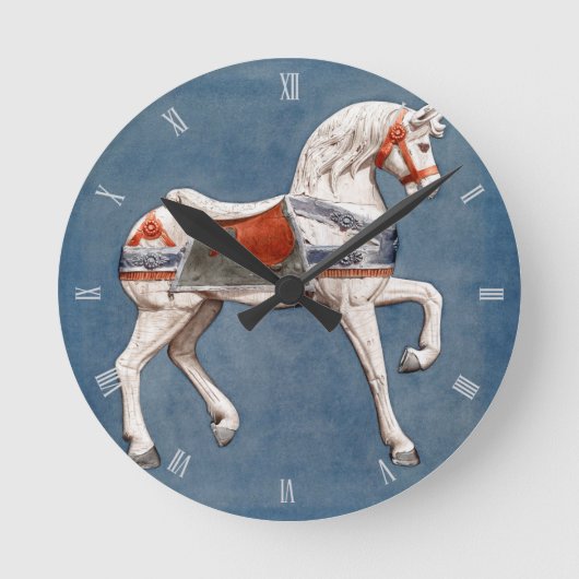 Carousel Horse van Henry Murphy Ronde Klok (Voorkant)