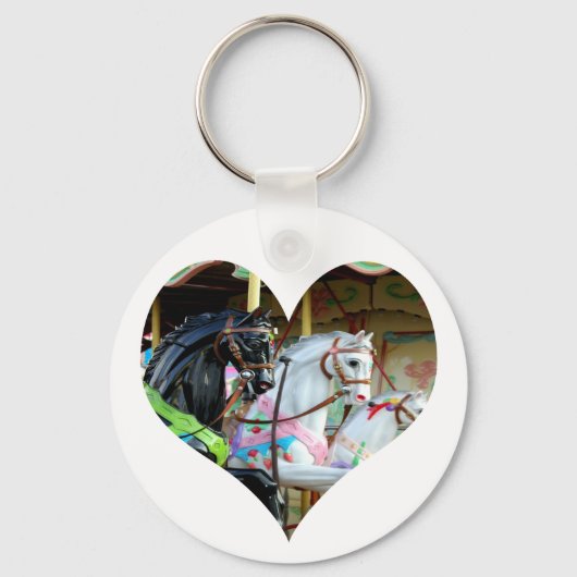 Carousel Horses Heart Keychain (Voorkant)