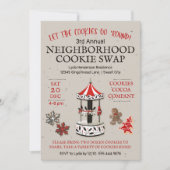 Carousel Kerstkoekje Swap Kaart (Voorkant)