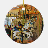 Carousel Magic - Merry-go-Round Keramisch Ornament (Achterkant)