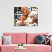 Carousel met Teddy Bear Canvas Afdruk (Insitu (Woonkamer))