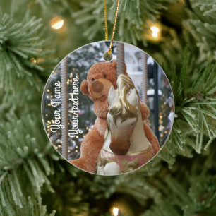 Carousel met Teddy Bear Keramisch Ornament