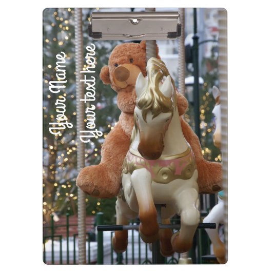 Carousel met Teddy Bear Klembord (Voorkant)
