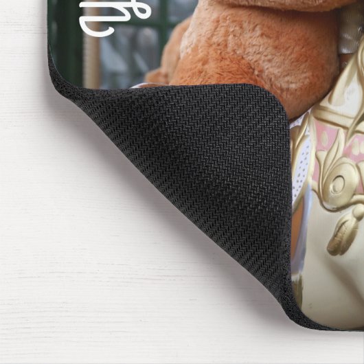 Carousel met Teddy Bear Mousepad Muismat (Hoek)