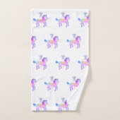 Carousel Pony Bath Towel Set (Serviette à main)