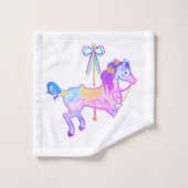 Carousel Pony Bath Towel Set (Gant de toilette)