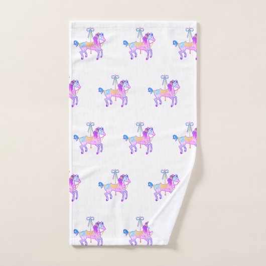 Carousel Pony Bath Towel Set Bad Handdoek (Handdoek)