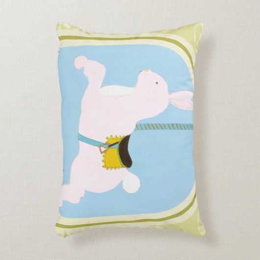 Carousel Rabbit van June Erica Vess Accent Kussen (Voorkant(Verticaal))