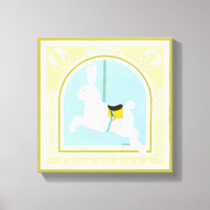 Carousel Rabbit van June Erica Vess Canvas Afdruk