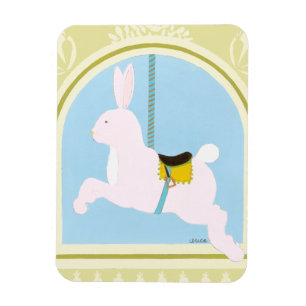 Carousel Rabbit van June Erica Vess Magneet