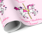 Carousel Unicorn Name  Cadeaupapier (Rol Hoek)