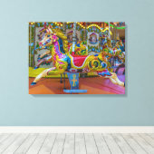 Carousel vue cheval impression de toile (Insitu (Plancher de Bois))