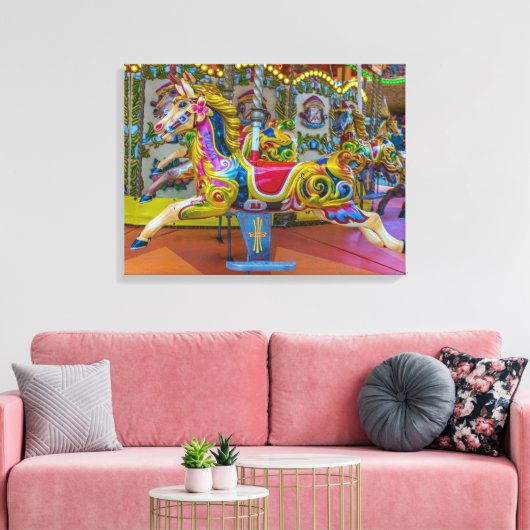 Carousel vue cheval impression de toile (Insitu(Salon))