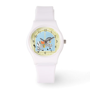 Carousel Zebra van June Erica Vess Horloge