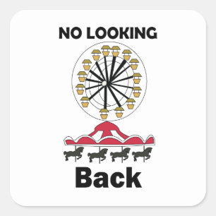 Carouselrit zonder achterom te kijken Inspirerend Vierkante Sticker