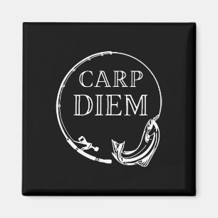 Carp Diem grijp de karper grappig Gevist Carpe Die Magneet