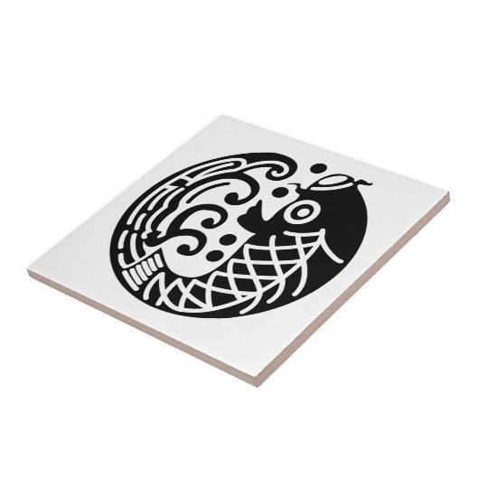 Carp en golf tegeltje (Zijkant)