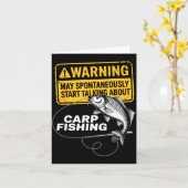 Carp Fishing Design For Men Funny Catfish And Carp Kaart (Gele Bloem)