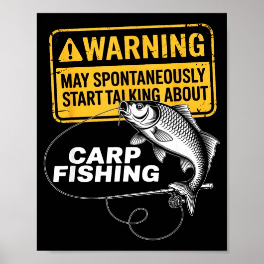 Carp Fishing Design For Men Funny Catfish And Carp Poster (Voorkant)