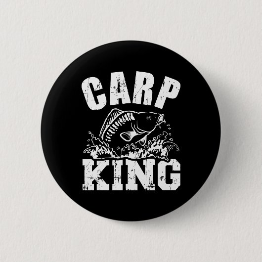 Carp King Vist Ronde Button 5,7 Cm (Voorkant)
