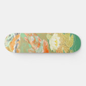 Carp Koi Fish Water Lily Pond Skateboard Deck (Horizontaal)