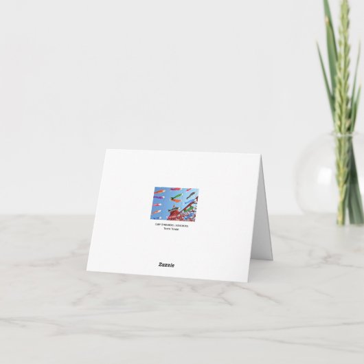 Carp Streamers (Koinobori) in Tokio Tower Kaart (Achterkant)