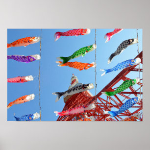 Carp Streamers (Koinobori): Tokio, Japan Poster
