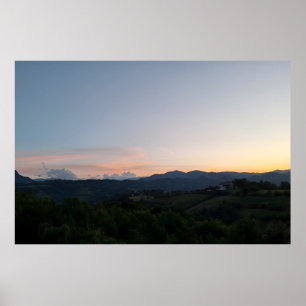 Carpatische Zonsondergang – Roemeense Bergfotograf Poster