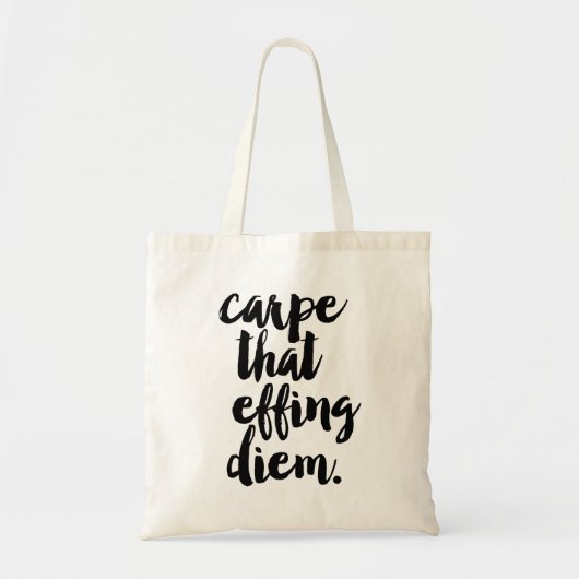 Carpe die Effing Diem Canvas tas (Voorkant)
