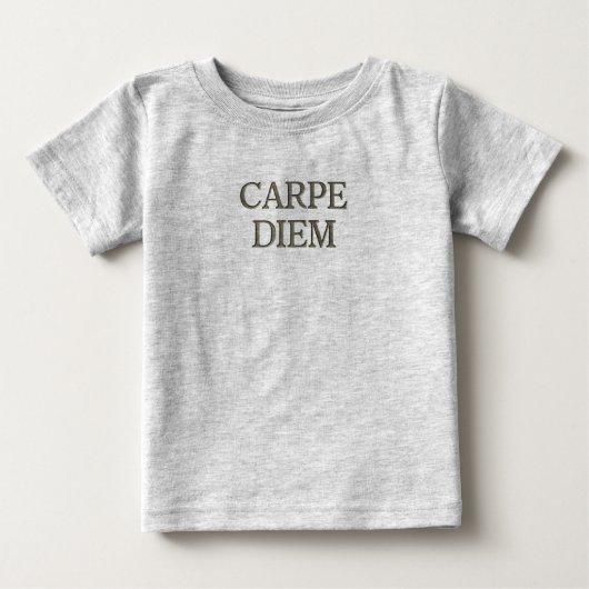Carpe Diem baby grijs T-shirt (Voorkant)