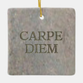 Carpe Diem carré ornement en pierre (Devant)