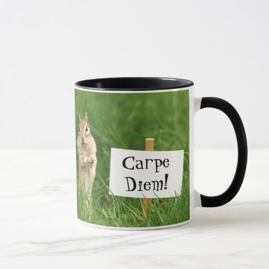 Carpe Diem! Chipmunk met gebarentaal Mok (Rechts)