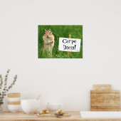 Carpe Diem Chipmunk met Sign Poster (Keuken)