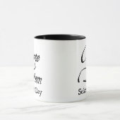 Carpe Diem Dark Academic Black en White  Mok (Midden)