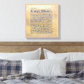 Carpe Diem en meer — Pixerstick Sticker Canvas Afdruk (Insitu (Slaapkamer))