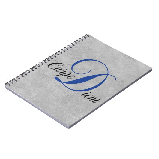 Carpe Diem Flowing Script Notitieboek (Linkerzijde)