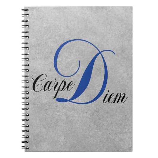 Carpe Diem Flowing Script Notitieboek (Voorkant)