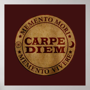 Carpe diem Grijp de dag Memento mori Poster