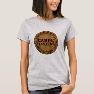 Carpe diem Grijp de dag Memento mori T-shirt