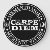 Carpe diem Grijp de dag Menro mori Grote Klok (Voorkant)