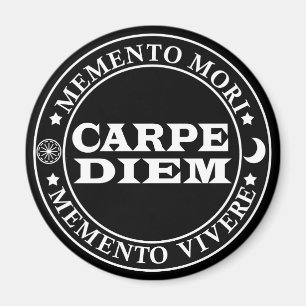 Carpe diem Grijp de dag Menro mori Magneet