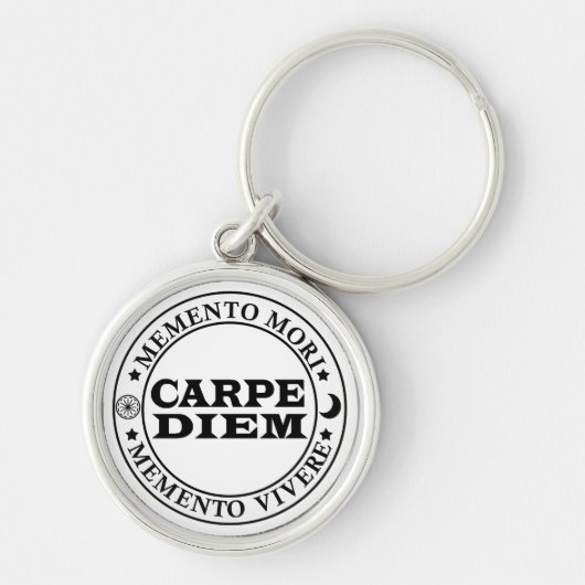 Carpe diem Grijp de dag Menro mori Sleutelhanger (Voorkant)