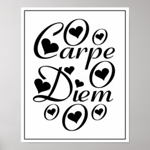 Carpe Diem Home/Kantoor Decor Poster