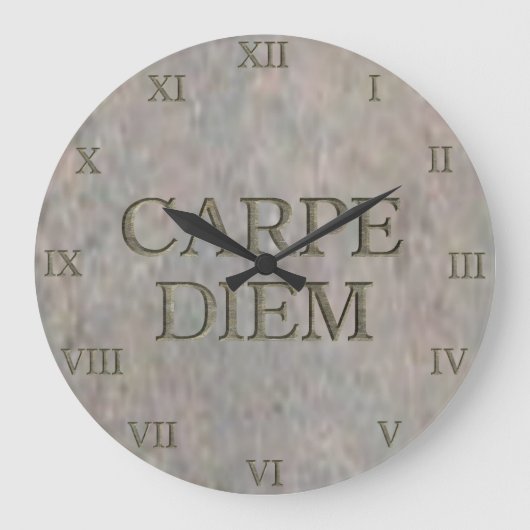 Carpe Diem Horloge murale en pierre chiffres romai (Recto)