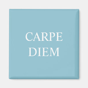 Carpe Diem Latijnse Citaat Magnet - Turquoise Magneet