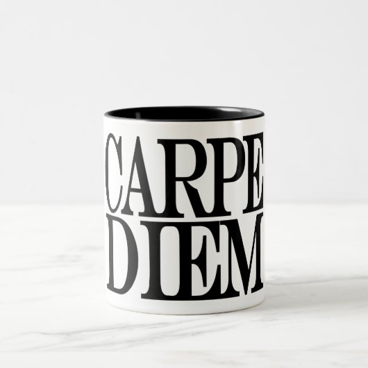 Carpe Diem Latijnse Citaat Mok (Center)